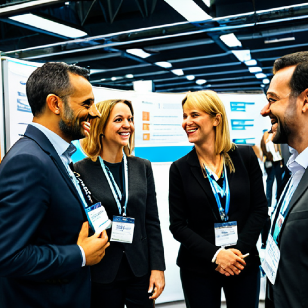 장애인상담사 경력 개발 - **Prompt:** A diverse group of professional counselors networking at a conference in Madrid, Spain. ...