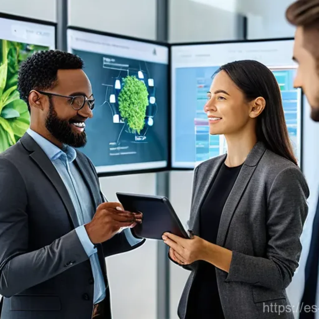 장애인상담사 이직 시 중요한 점 - **Prompt:** A dynamic, editorial-style photograph featuring a diverse group of three professionals (...