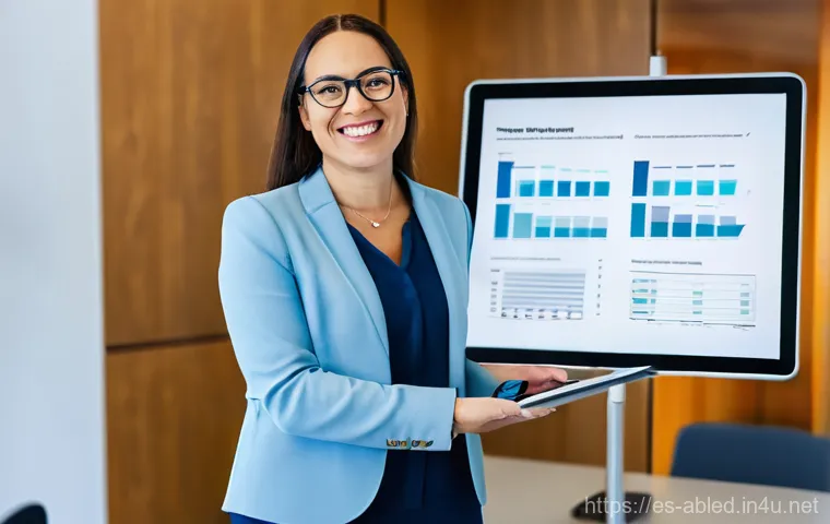 장애인상담사 연봉 협상 전략 - **Prompt 1: "The Empowered Specialist"**
    A confident and professionally dressed female disabilit...